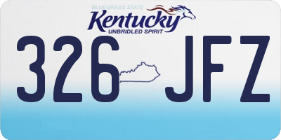 KY license plate 326JFZ