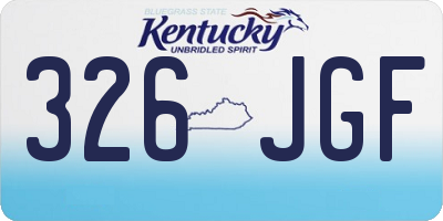 KY license plate 326JGF