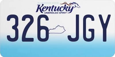 KY license plate 326JGY