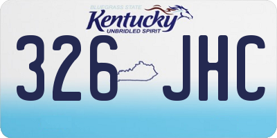 KY license plate 326JHC