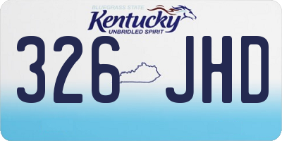 KY license plate 326JHD