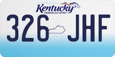 KY license plate 326JHF