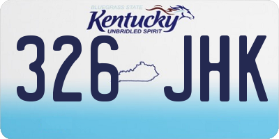 KY license plate 326JHK