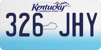 KY license plate 326JHY