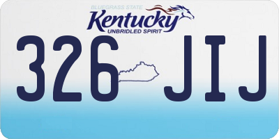 KY license plate 326JIJ