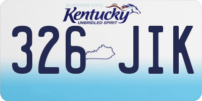 KY license plate 326JIK