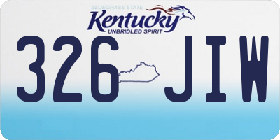 KY license plate 326JIW