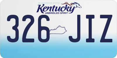 KY license plate 326JIZ