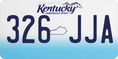 KY license plate 326JJA