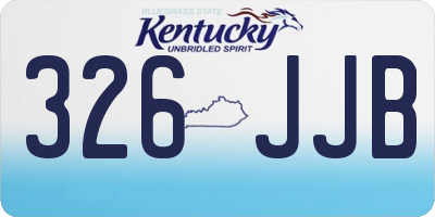 KY license plate 326JJB