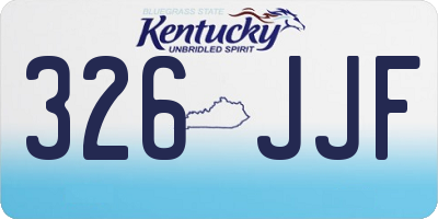 KY license plate 326JJF
