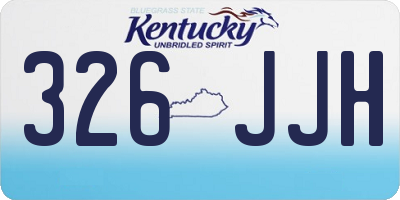 KY license plate 326JJH