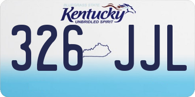 KY license plate 326JJL