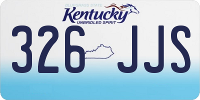 KY license plate 326JJS