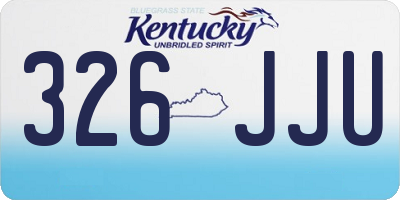KY license plate 326JJU