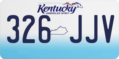 KY license plate 326JJV