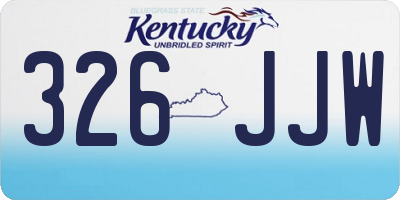 KY license plate 326JJW