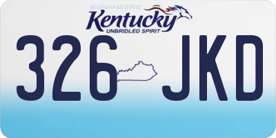 KY license plate 326JKD