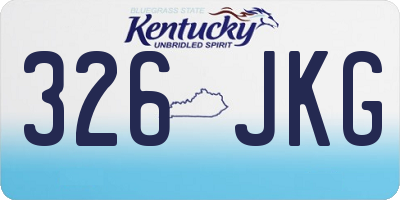KY license plate 326JKG