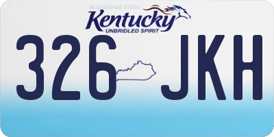 KY license plate 326JKH