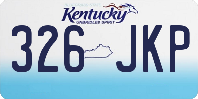 KY license plate 326JKP