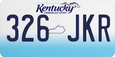 KY license plate 326JKR