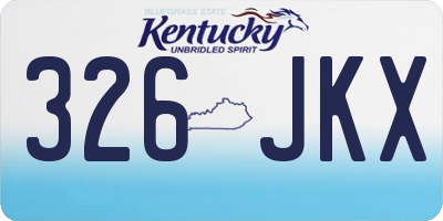 KY license plate 326JKX