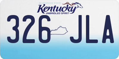 KY license plate 326JLA