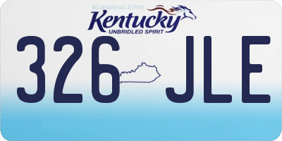KY license plate 326JLE