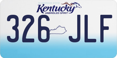 KY license plate 326JLF