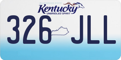 KY license plate 326JLL