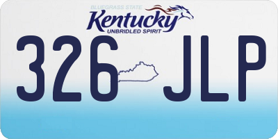 KY license plate 326JLP