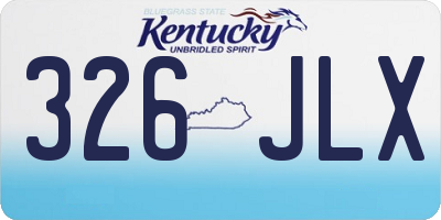 KY license plate 326JLX