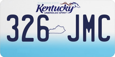 KY license plate 326JMC