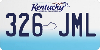 KY license plate 326JML