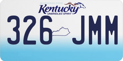 KY license plate 326JMM