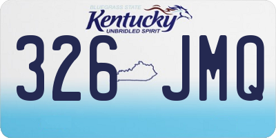 KY license plate 326JMQ