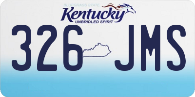 KY license plate 326JMS