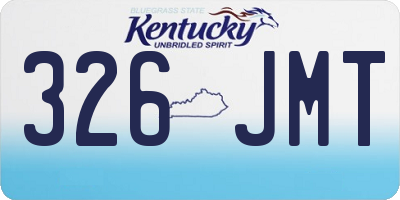 KY license plate 326JMT