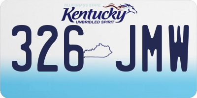 KY license plate 326JMW