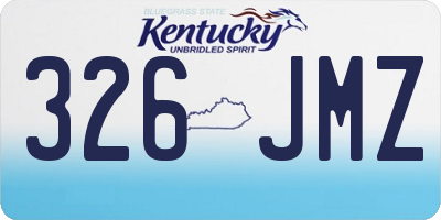 KY license plate 326JMZ