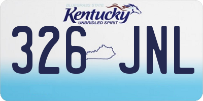 KY license plate 326JNL