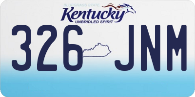 KY license plate 326JNM