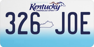 KY license plate 326JOE