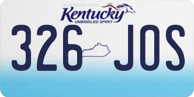 KY license plate 326JOS