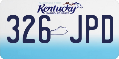 KY license plate 326JPD