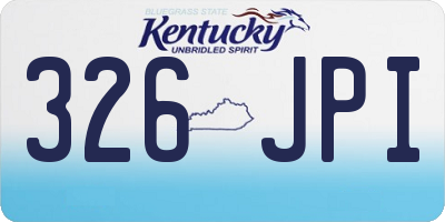 KY license plate 326JPI