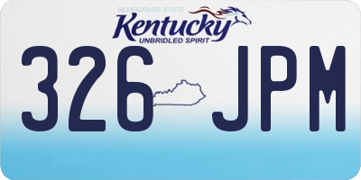 KY license plate 326JPM