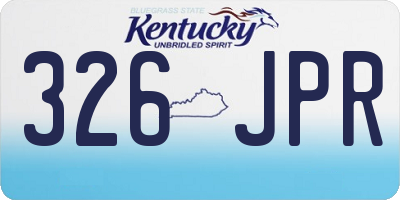 KY license plate 326JPR