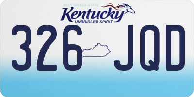 KY license plate 326JQD